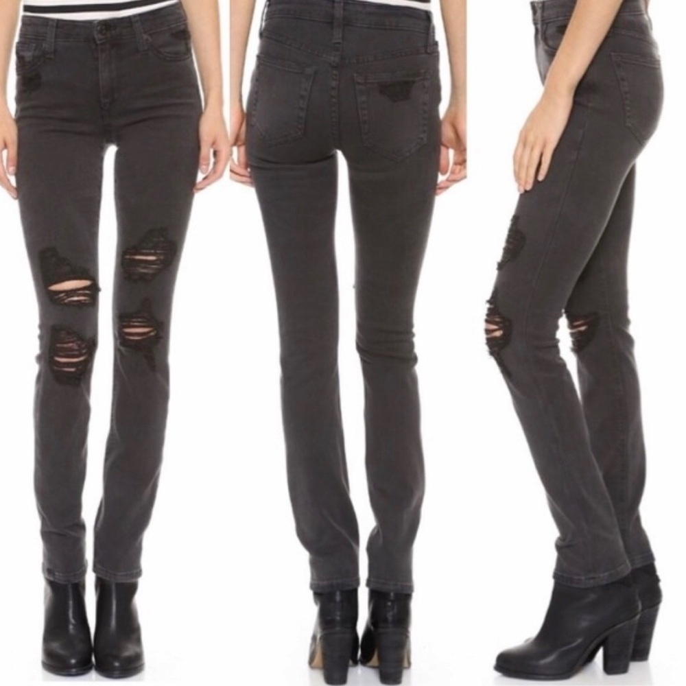 Joes Jeans super distressed Rhea jeans.